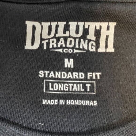 Duluth Mens Longtail T-Shirt Medium Standard Fit Black Short Sleeve - Picture 6 of 12
